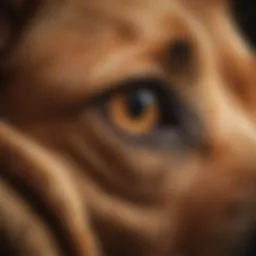Close-up of a dog's ear showing signs of infection
