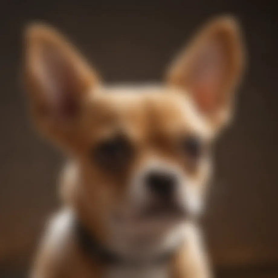 Small dog showing discomfort in its ear