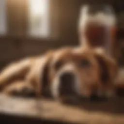 A dog experiencing digestive discomfort