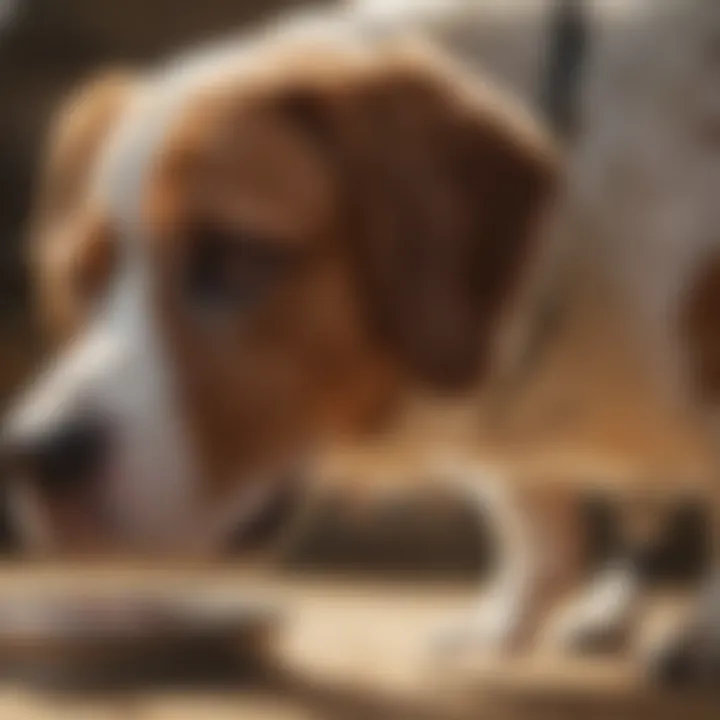 A veterinarian examining a dog for potential health concerns