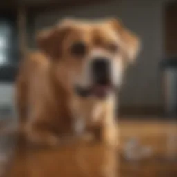 Pet experiencing liquid diarrhea indoors