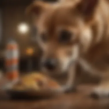 A dog being fed a nutritious diet