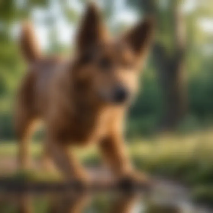 Healthy dog playing outdoors, reflecting overall well-being