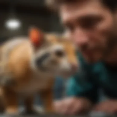 Exotic Pets Undergoing Veterinary Examination Exotic pets receiving veterinary care