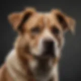 Close-up of a distressed dog showing signs of discomfort.