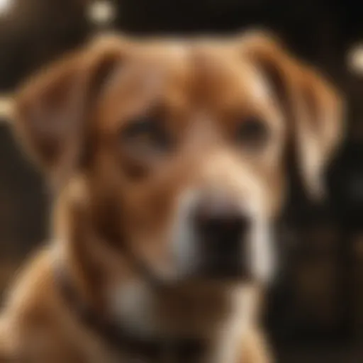 Dog showing signs of discomfort due to ear infection