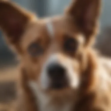 A dog receiving treatment for ear infection