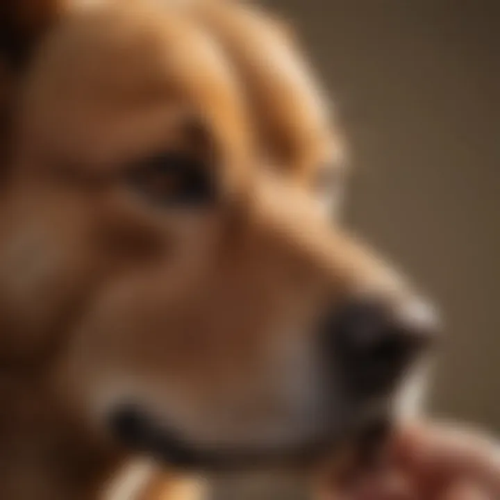 Veterinarian examining a dog's ears