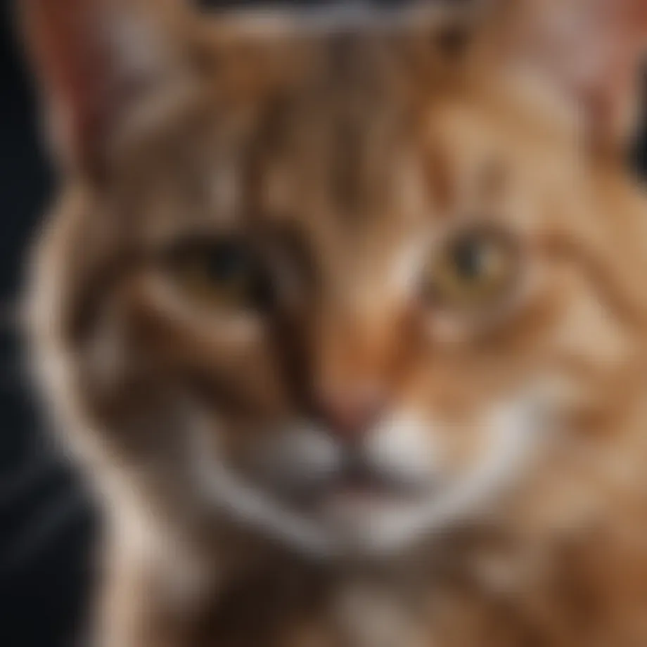 A cat showing signs of discomfort