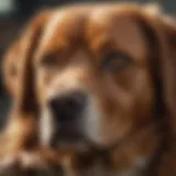 A close-up view of a dog with a concerned expression, highlighting the importance of monitoring pet health.