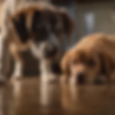 A veterinarian examining a dog, highlighting the importance of medical care.