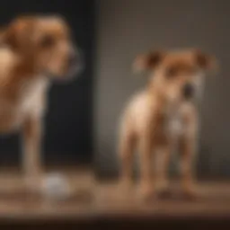 A visual representation of healthy versus unhealthy dog stool