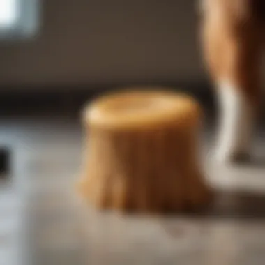 A close-up of a dog's stool sample for analysis