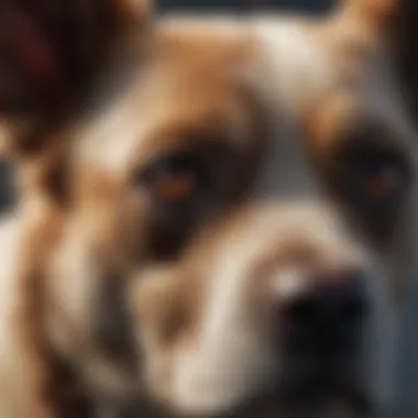 Close-up of a dog looking distressed