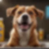 Dog with a happy expression despite having diarrhea