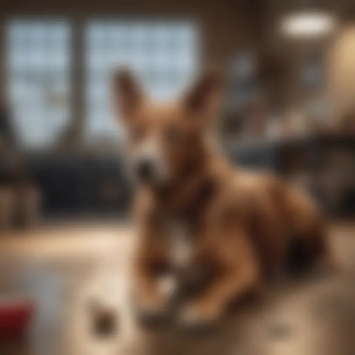 A dog in a calm environment, representing the importance of a stable atmosphere.