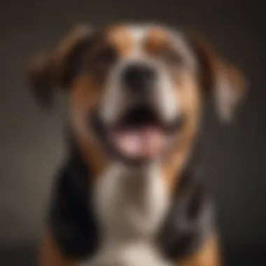 A dog showing signs of discomfort with panting