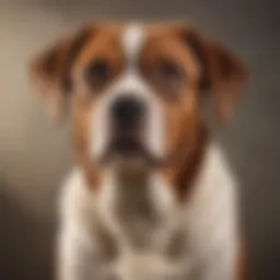 Close-up of a dog showing signs of discomfort due to digestive issues.