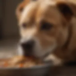 Dog showing signs of gastrointestinal distress