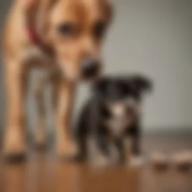 A concerned dog owner examining their pet's stool