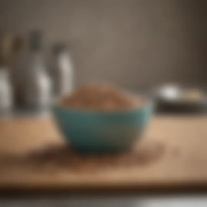 A bowl of bland dog food designed for sensitive stomachs, placed on a feeding mat.