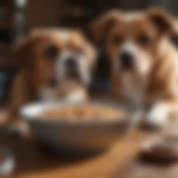 A bowl of bland diet suitable for dogs