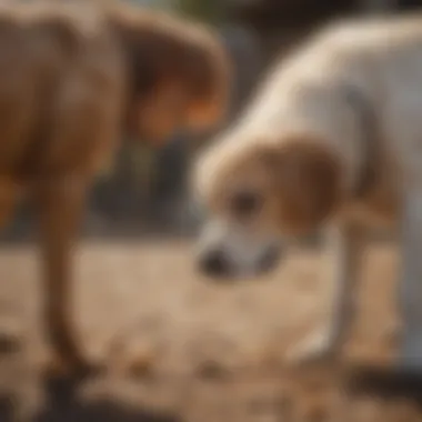 Recognizing Signs of Dehydration in Dogs A concerned pet owner observing their dog showing signs of dehydration