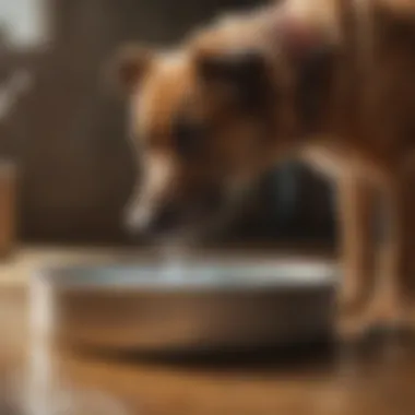 Fresh water bowl for keeping a dog hydrated