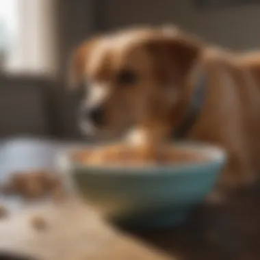 Bowl of bland food suitable for dogs with diarrhea