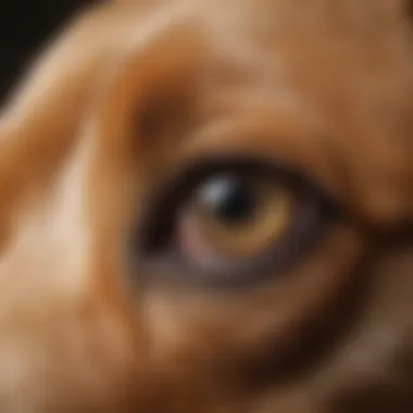 Close-up of a dog's ear showing signs of infection