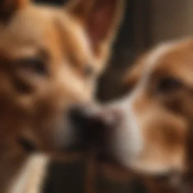 Dog owner cleaning their pet's ear